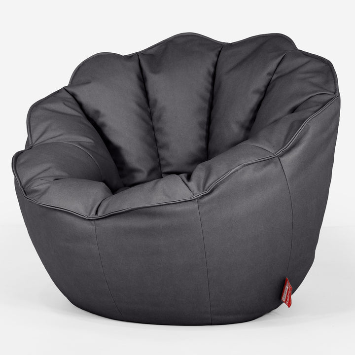 Sedia Pouf Sacco Natalia Sacco - Pelle Vegana Nero 02