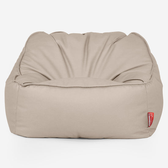 Sedia Pouf Sacco Sloucher - Pelle Vegana Avorio 01