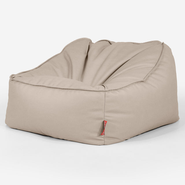 Sedia Pouf Sacco Sloucher - Pelle Vegana Avorio 03