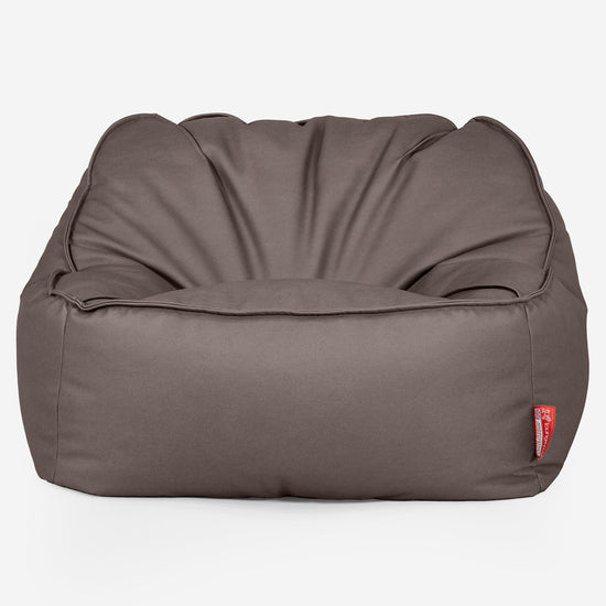 Sedia Pouf Sacco Sloucher - Pelle Vegana Cioccolato 01