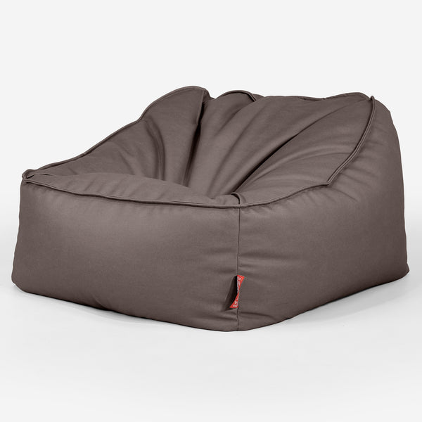 Sedia Pouf Sacco Sloucher - Pelle Vegana Cioccolato 03