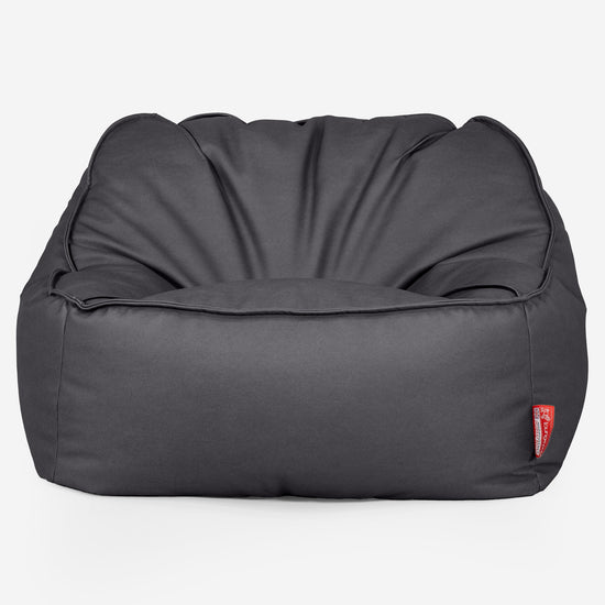 Sedia Pouf Sacco Sloucher - Pelle Vegana Nero 01