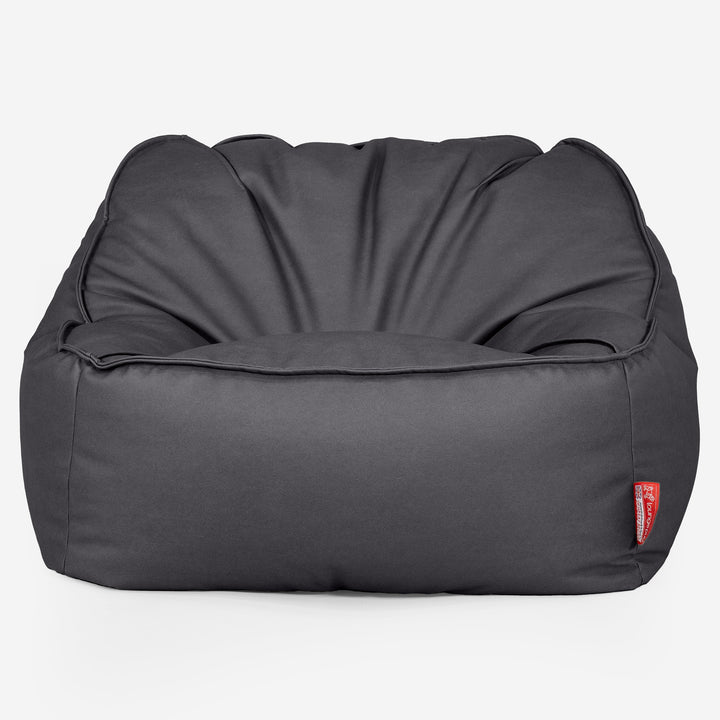 Sedia Pouf Sacco Sloucher - Pelle Vegana Nero 01