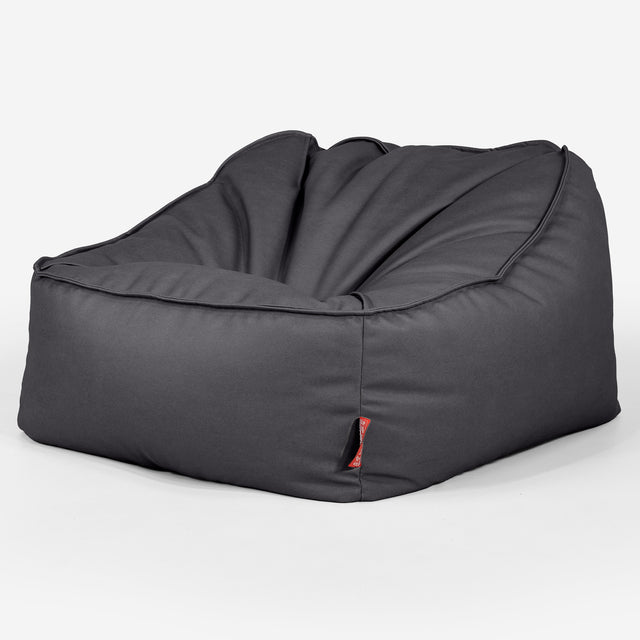 Sedia Pouf Sacco Sloucher - Pelle Vegana Nero 03