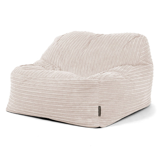 Sedia Pouf Sacco Sloucher - Velluto a Coste Avorio 03