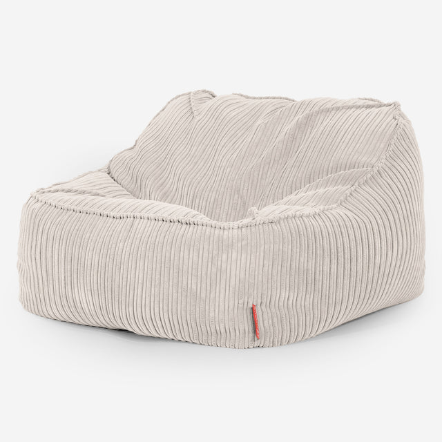 Sedia Pouf Sacco Sloucher - Velluto a Coste Avorio 03