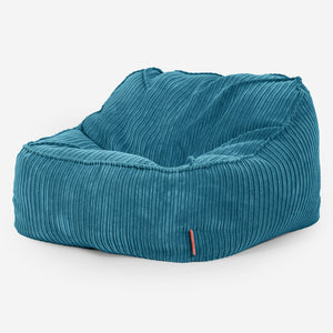 Sedia Pouf Sacco Sloucher - Velluto a Coste Egeo Blu