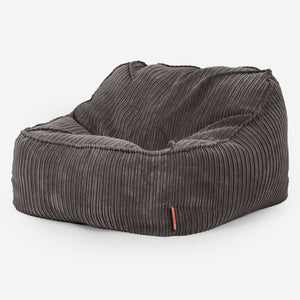 Sedia Pouf Sacco Sloucher - Velluto a Coste Grafite