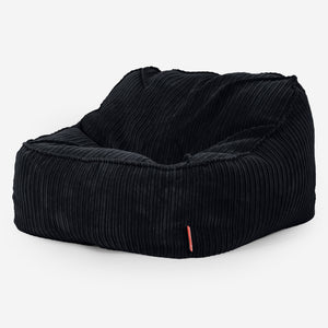 Sedia Pouf Sacco Sloucher - Velluto a Coste Nero