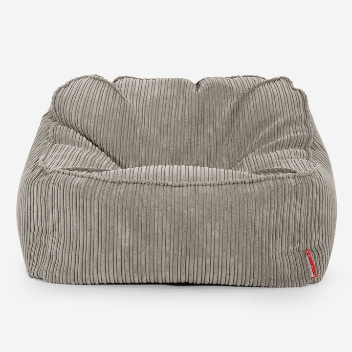 Sedia Pouf Sacco Sloucher - Velluto a Coste Visone 01