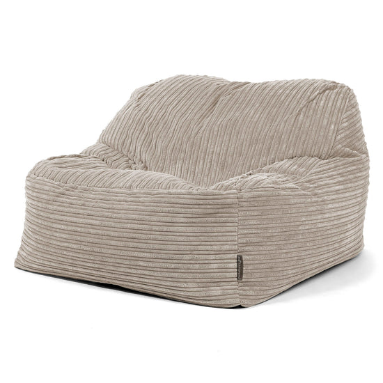 Sedia Pouf Sacco Sloucher - Velluto a Coste Visone 03