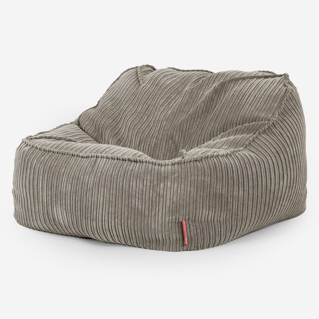 Sedia Pouf Sacco Sloucher - Velluto a Coste Visone 03