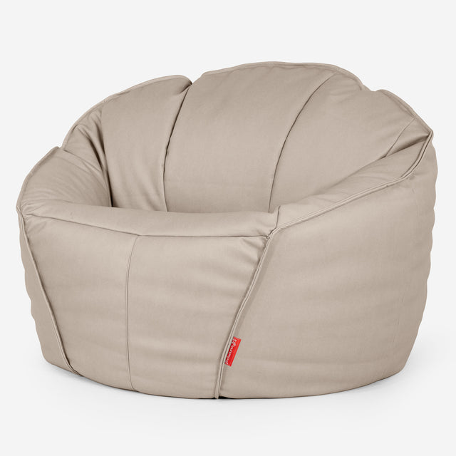 Sedia Pouf Sacco Ultimate Classic per il Gaming - Pelle Vegana Avorio 01