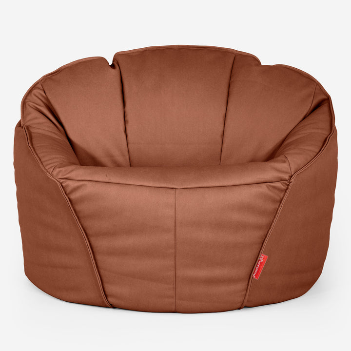 Sedia Pouf Sacco Ultimate Classic per il Gaming - Pelle Vegana Castagno 02