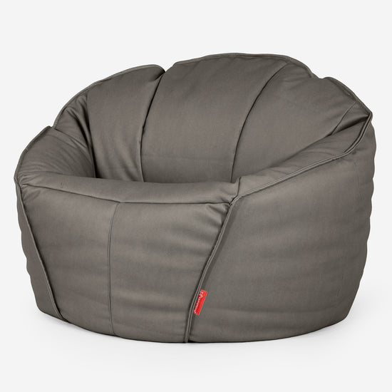 Sedia Pouf Sacco Ultimate Classic per il Gaming - Pelle Vegana Grigio 01