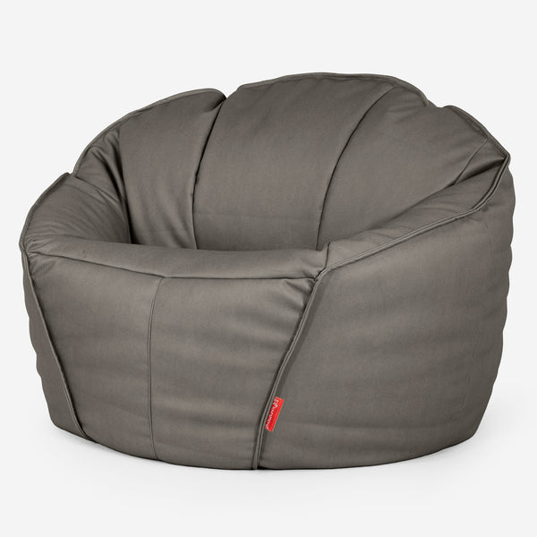 Sedia Pouf Sacco Ultimate Classic per il Gaming - Pelle Vegana Grigio 01