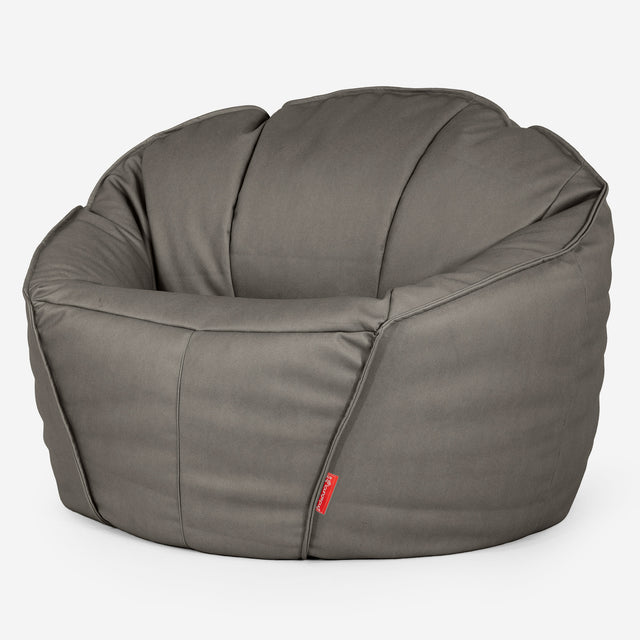 Sedia Pouf Sacco Ultimate Classic per il Gaming - Pelle Vegana Grigio 01