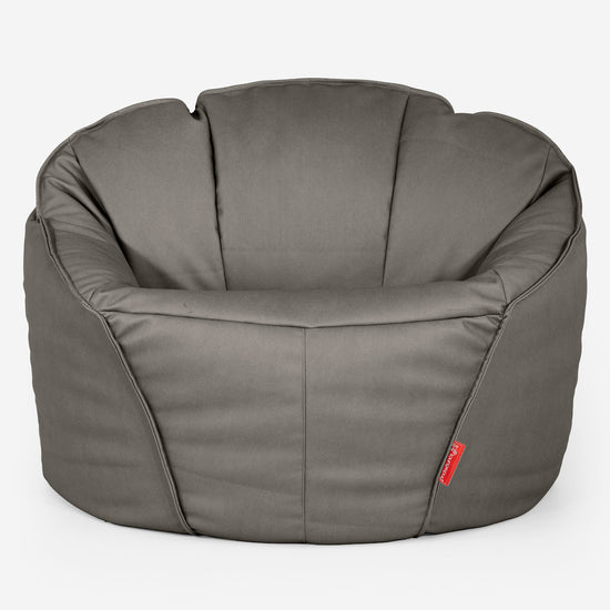 Sedia Pouf Sacco Ultimate Classic per il Gaming - Pelle Vegana Grigio 02