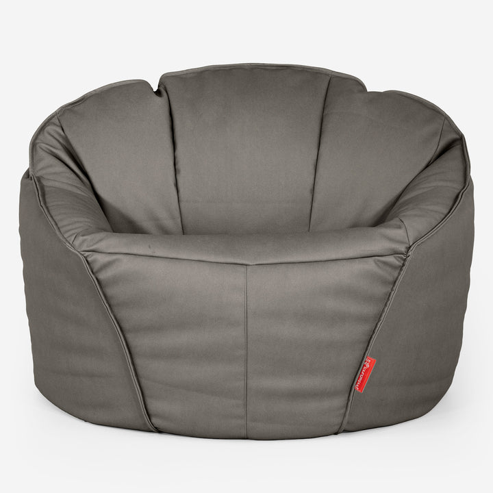 Sedia Pouf Sacco Ultimate Classic per il Gaming - Pelle Vegana Grigio 02