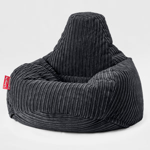 Poltrona a Sacco Teardrop - Velluto a Coste Nero