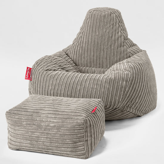Poltrona a Sacco Teardrop - Velluto a Coste Visone 02