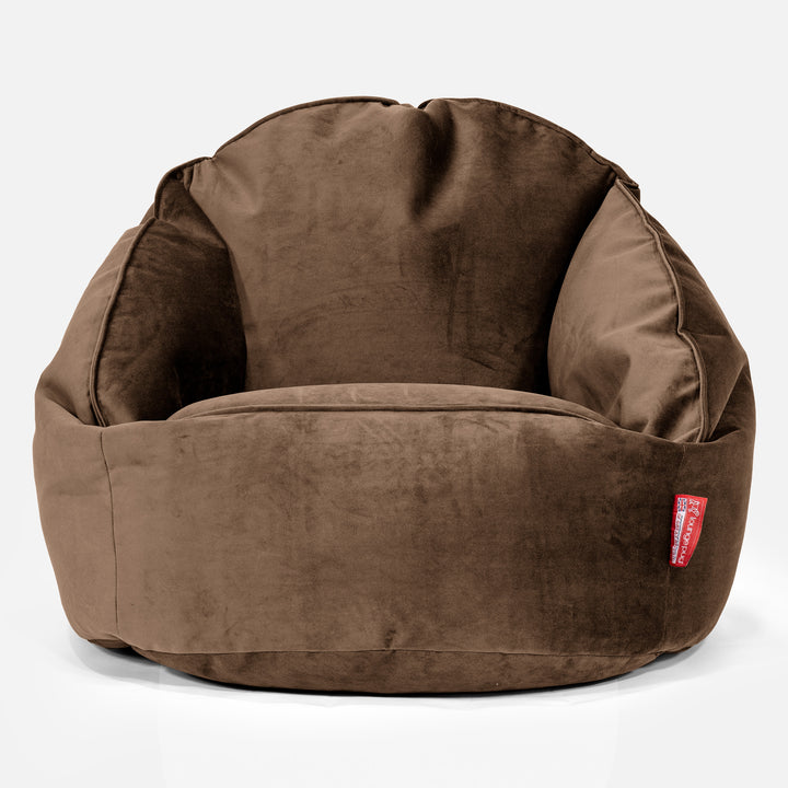 Poltrona a Sacco Bubble - Velluto Espresso 01