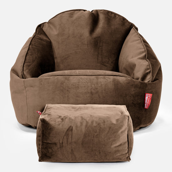 Poltrona a Sacco Bubble - Velluto Espresso 02