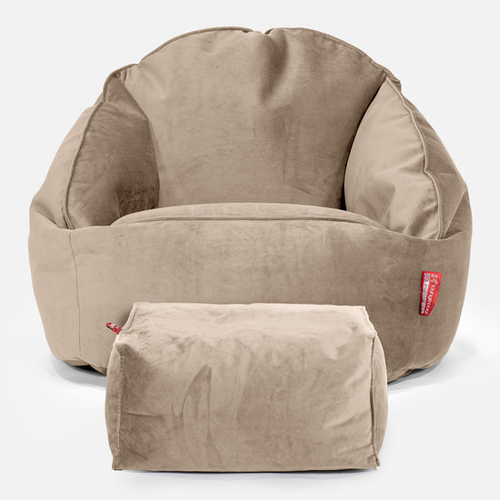 Poltrona a Sacco Bubble - Velluto Visone 02