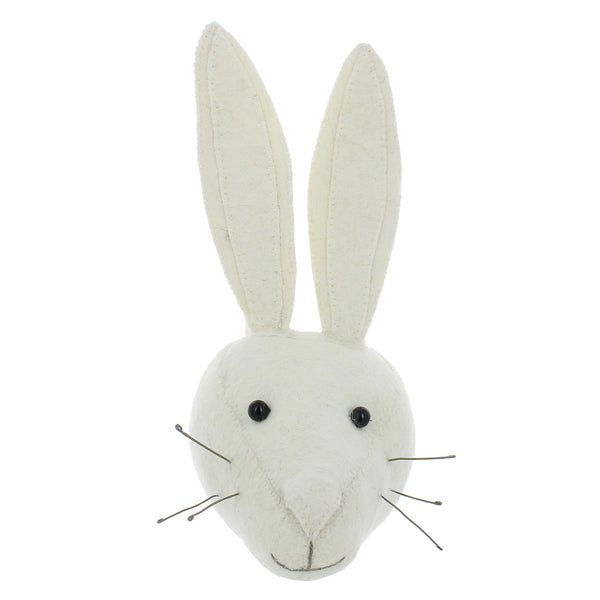 Mini Testa di Animale da Parete - Coniglietto Bianco 01