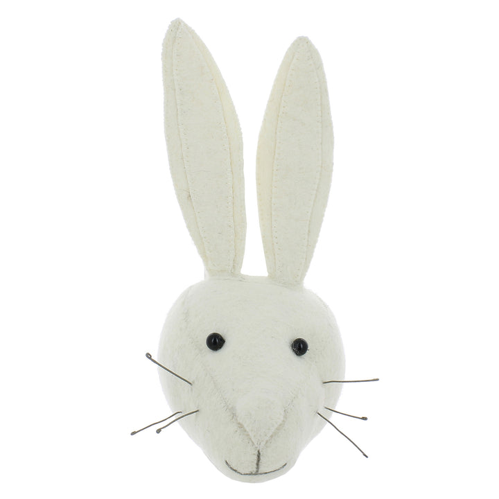 Mini Testa di Animale da Parete - Coniglietto Bianco 01