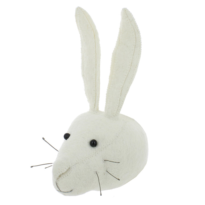 Mini Testa di Animale da Parete - Coniglietto Bianco 02