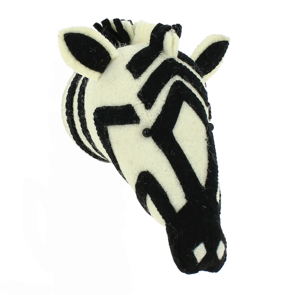 Mini Testa di Animale da Parete - Zebra 01