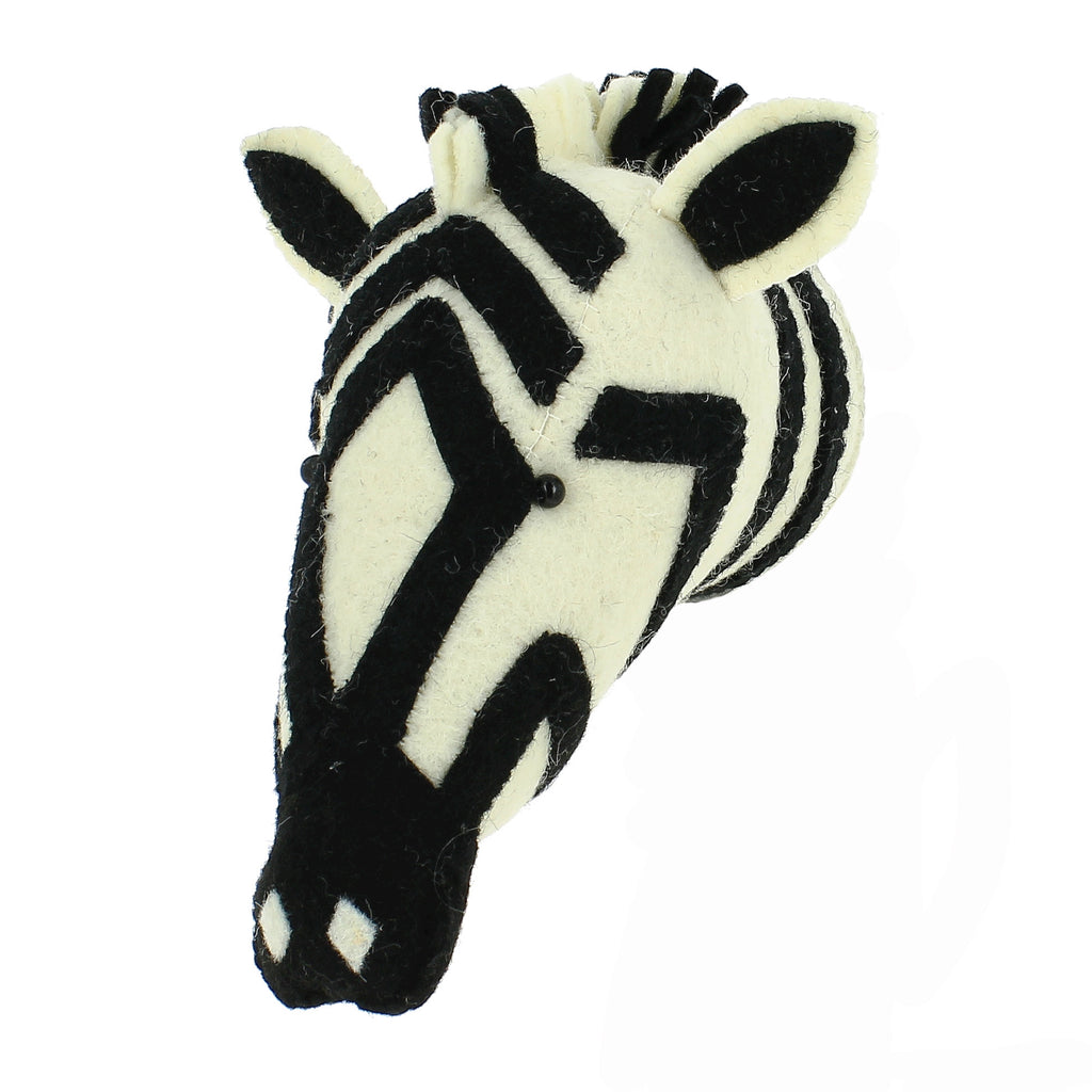 Mini Testa di Animale da Parete - Zebra 03