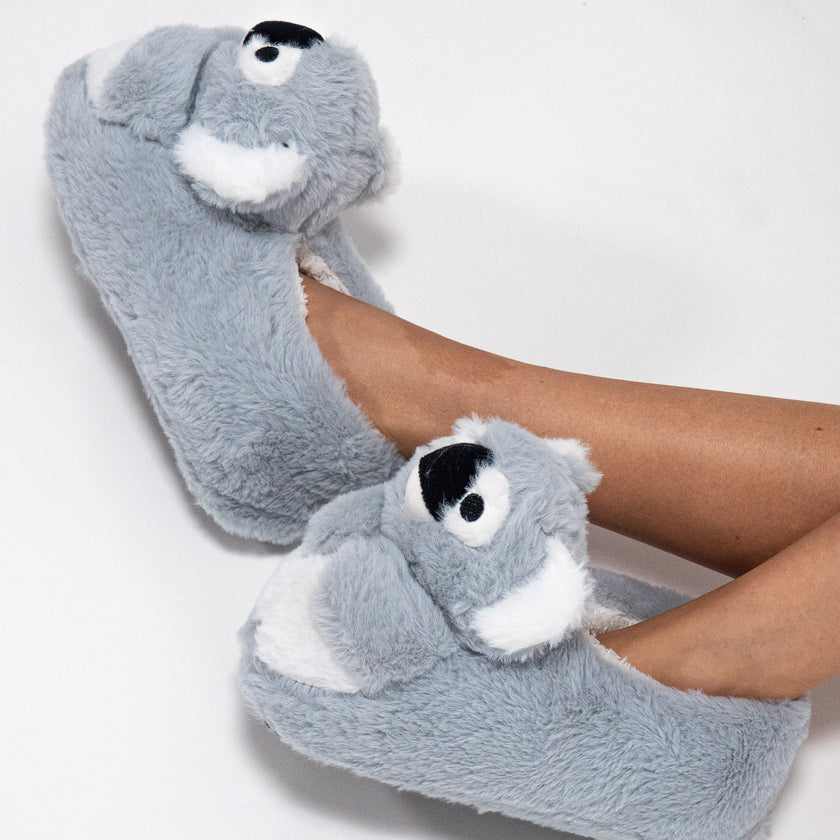 Pantofole da Donna Koala taglia 3 8 Grigio Big Bertha Original IT