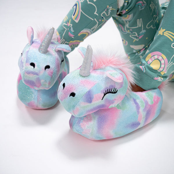 Pantofole per Bambini - Unicorno Fabric Close-up Image