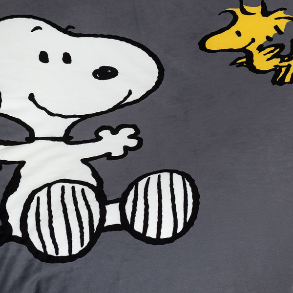 Snoopy Sedia Pouf Sacco Flexforma per Bambini 1 a 3 anni - Woodstock Fabric Close-up Image