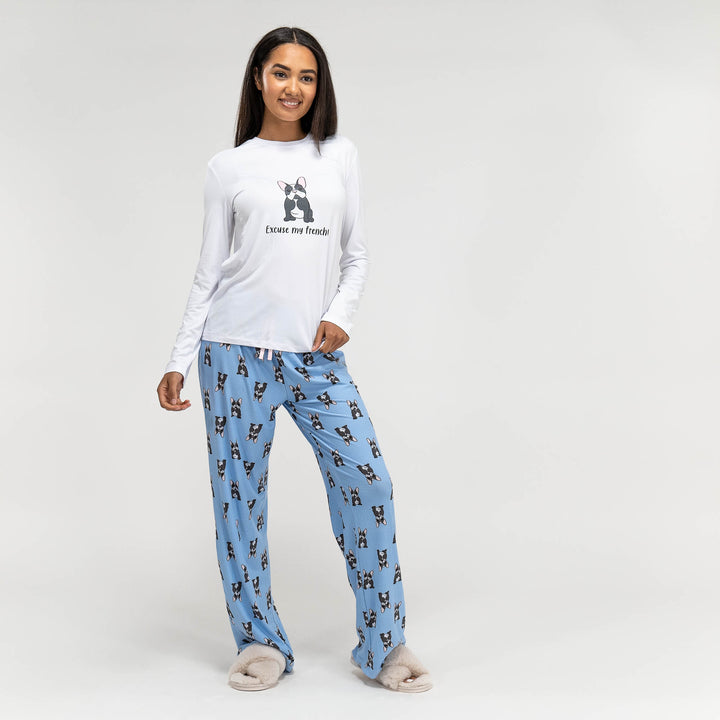 Pigiama da Donna in Jersey - Scritta Frenchie 03
