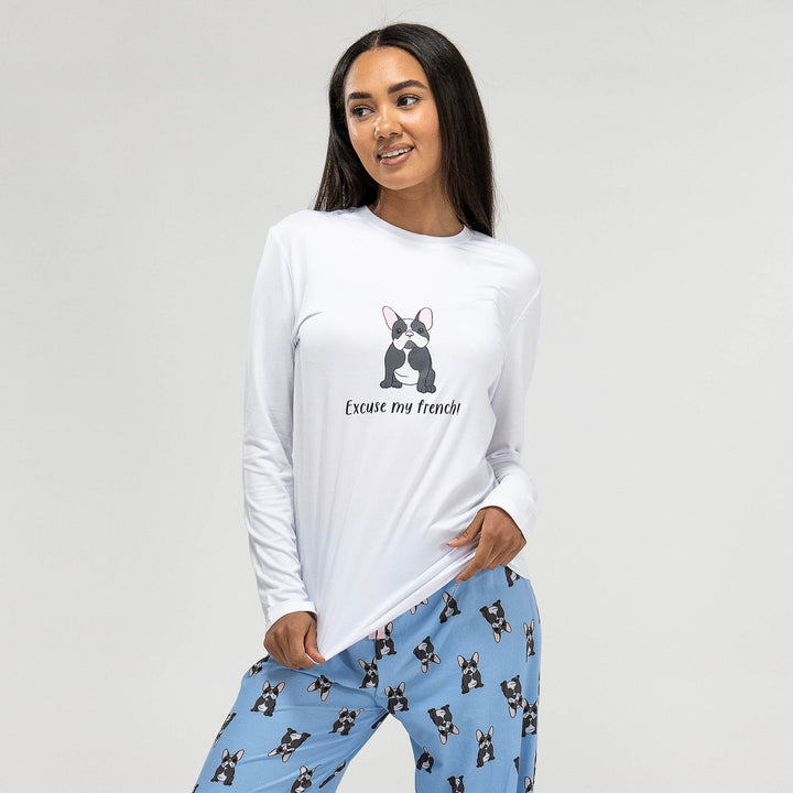 Pigiama da Donna in Jersey - Scritta Frenchie 04