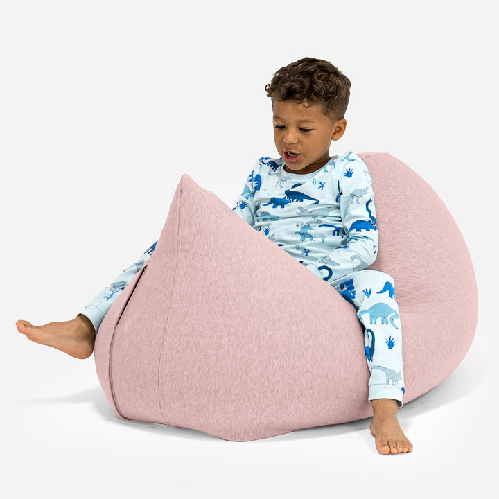 Poltrona a Sacco Alta per Bambini 2-6 anni - Cotone Elasticizzato Bebè rosa 02