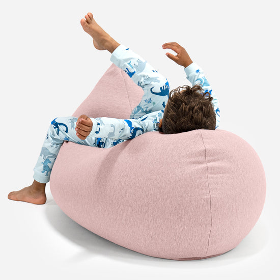 Poltrona a Sacco Alta per Bambini 2-6 anni - Cotone Elasticizzato Bebè rosa 04