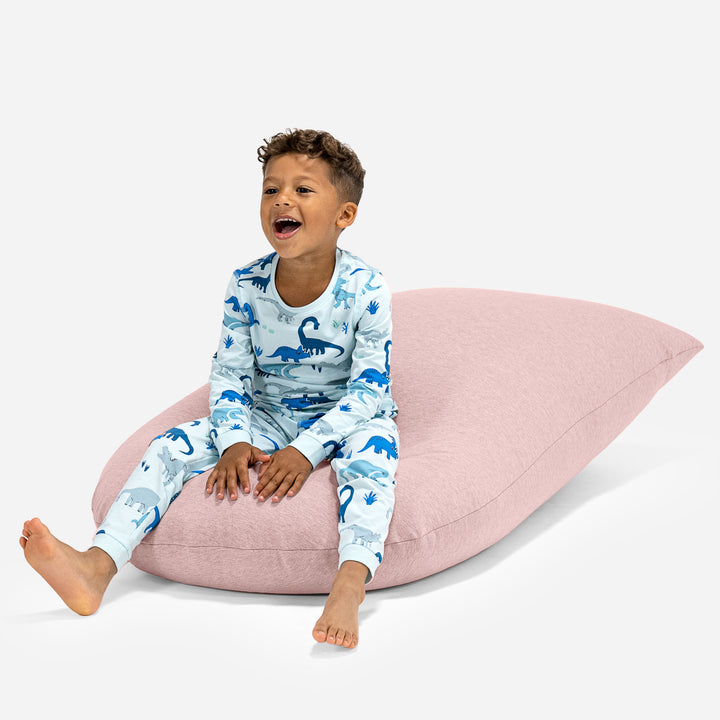 Poltrona a Sacco Alta per Bambini 2-6 anni - Cotone Elasticizzato Bebè rosa 05