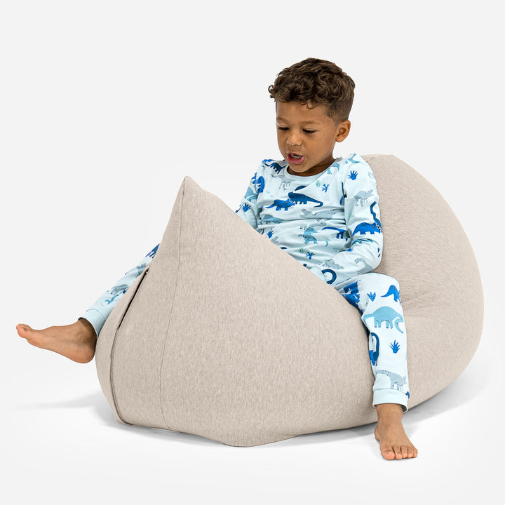 Poltrona a Sacco Alta per Bambini 2-6 anni - Cotone Elasticizzato Visone 02