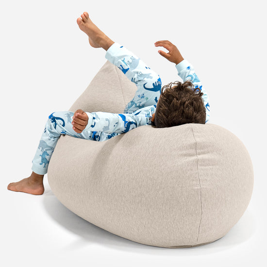 Poltrona a Sacco Alta per Bambini 2-6 anni - Cotone Elasticizzato Visone 04