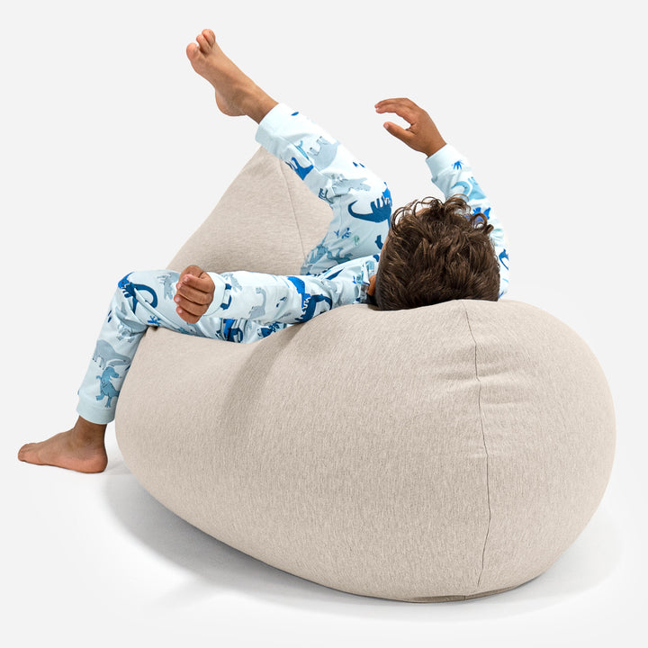 Poltrona a Sacco Alta per Bambini 2-6 anni - Cotone Elasticizzato Visone 04