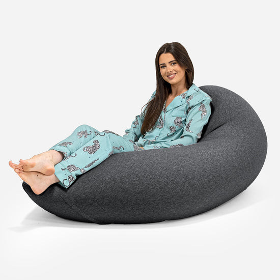 Poltrona a Sacco Grande XL - Cotone Elasticizzato Grafite 02