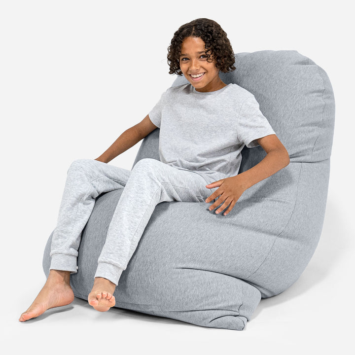Poltrona a Sacco Grande XL - Cotone Elasticizzato Grigio Chiaro 03