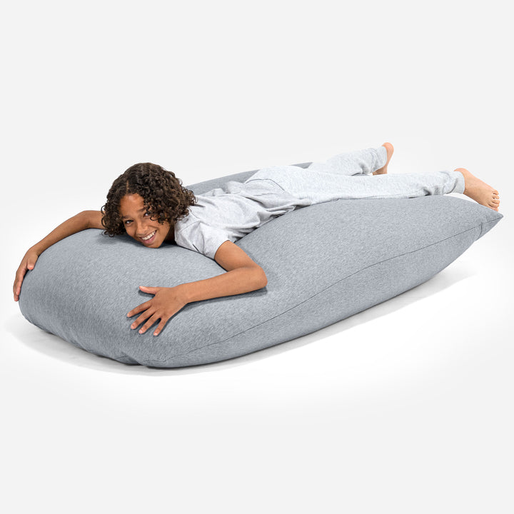 Poltrona a Sacco Grande XL - Cotone Elasticizzato Grigio Chiaro 04